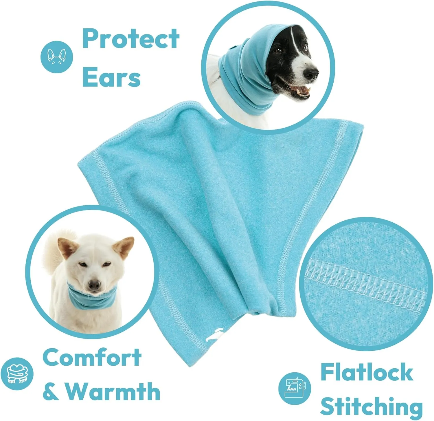 Gooby Snood - Hot Pink, Medium - Warm Cover for Dogs to Protect from Cold or Noise
