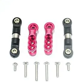 GPM for Traxxas E-Revo VXL 2.0 / E-Revo Brushless Upgrade Parts Aluminum 23T Servo Horn with Stainless Steel Adjustable Tie Rods - 10Pc Set Red