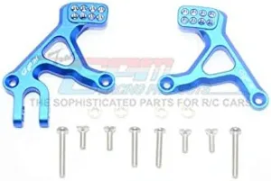 GPM For Traxxas TRX-4 Defender/TRX-4 Tactical Unit Upgrade Parts Aluminum Front Adjustable Shock Tower - 2Pc Set Blue