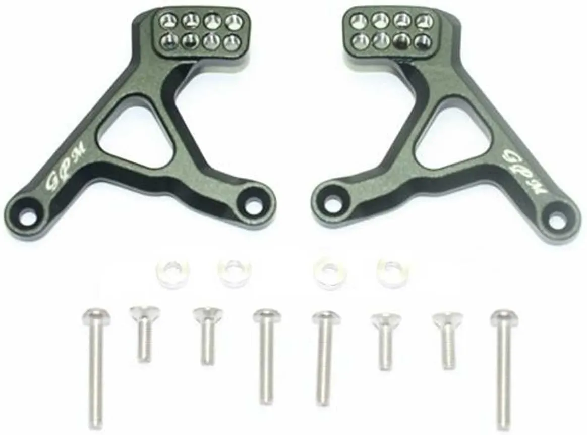 GPM For Traxxas TRX-4 Defender/TRX-4 Tactical Unit Upgrade Parts Aluminum Rear Adjustable Shock Tower - 2Pc Set Black