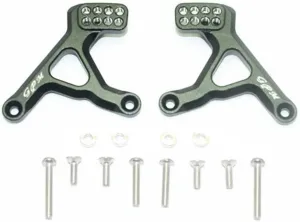 GPM For Traxxas TRX-4 Defender/TRX-4 Tactical Unit Upgrade Parts Aluminum Rear Adjustable Shock Tower - 2Pc Set Black