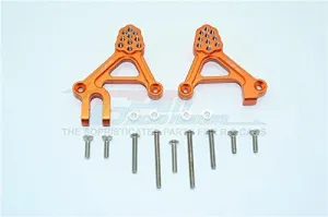 GPM For Traxxas TRX-4 Trail Defender Crawler Upgrade Parts Aluminum Adjustable Front Damper Mount - 1Pr Set Orange