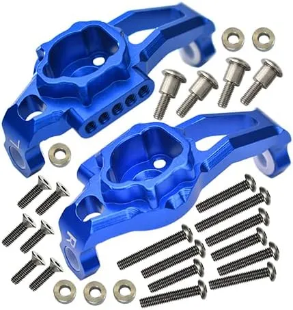 GPM For Traxxas TRX-4 Trail Defender Crawler/TRX-6 Merc-Benz G63 Upgrade Parts Aluminum Adjustable Front C Hub - 1Pr Set Blue
