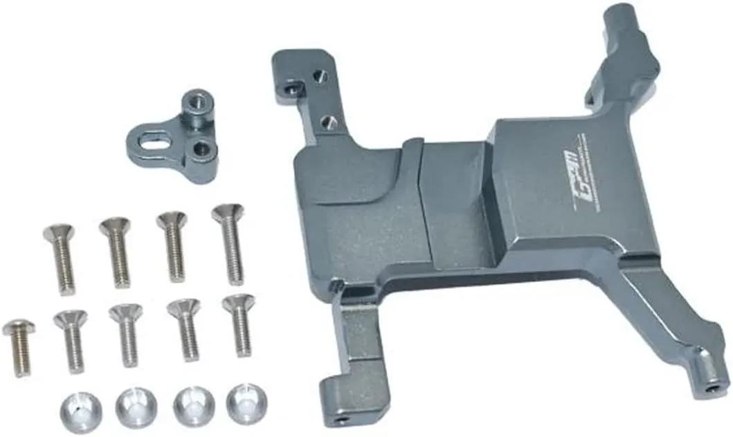 GPM Racing Aluminum Servo Mount Grey : Axial 1:10 SCX10 III/Gladiator