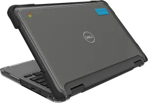 Gumdrop SlimTech Chromebook Case for 11.6 inch Dell Chromebook 3120 | 3110 | 3100 (2-in-1) Protective Sleek Snap On Hard Shell Laptop Cover for Kids Students School Work Office - Black