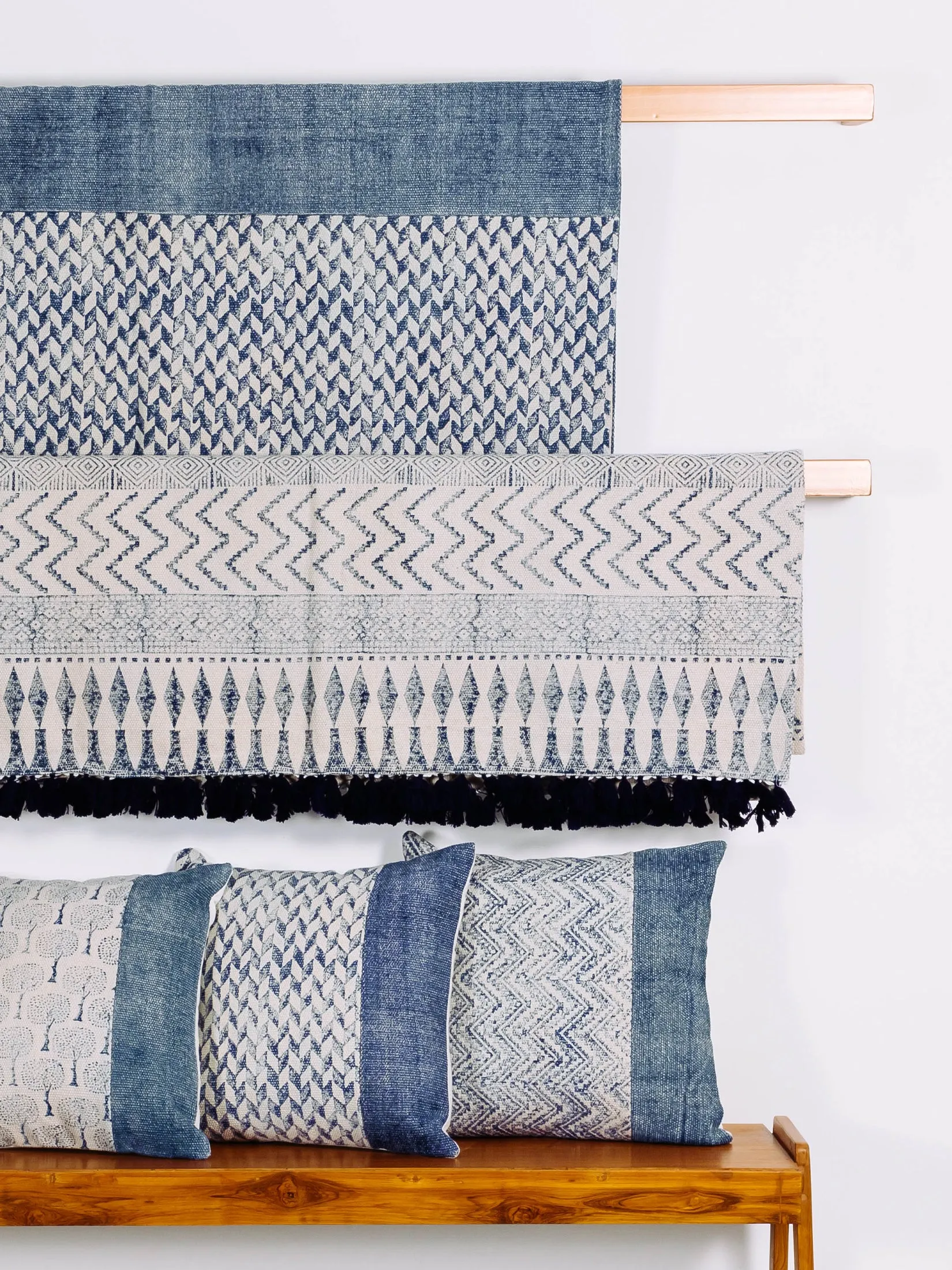 Hart Square Cushion - Indigo