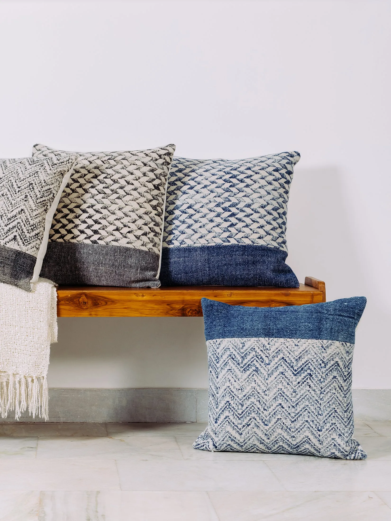 Hart Square Cushion - Indigo