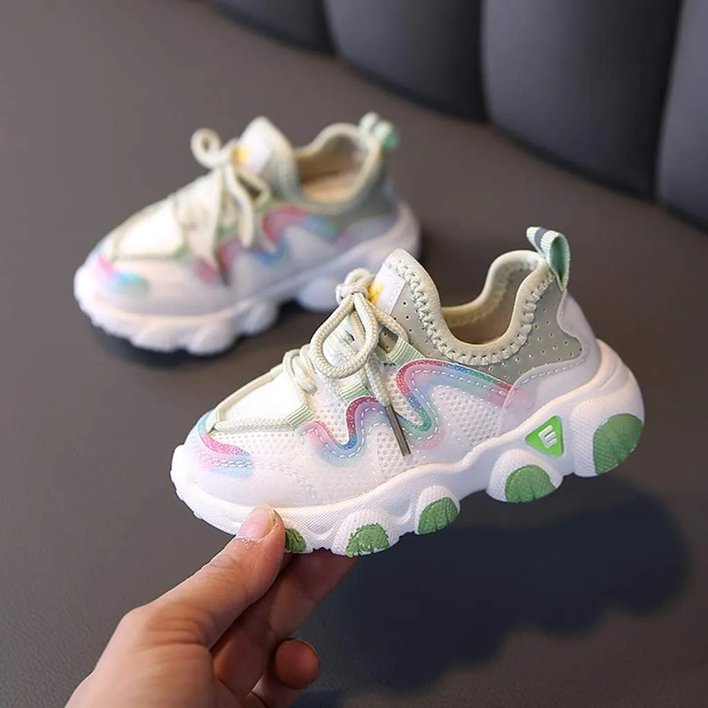 Infant Girl Tennis Shoes Shoes Girls Breathable Baby Soft Mesh Lace Up Toddler Kids Infant Baby Shoes Infant Clothes Girls 6-12 Months