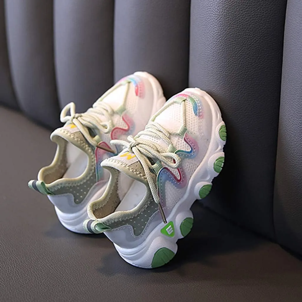 Infant Girl Tennis Shoes Shoes Girls Breathable Baby Soft Mesh Lace Up Toddler Kids Infant Baby Shoes Infant Clothes Girls 6-12 Months