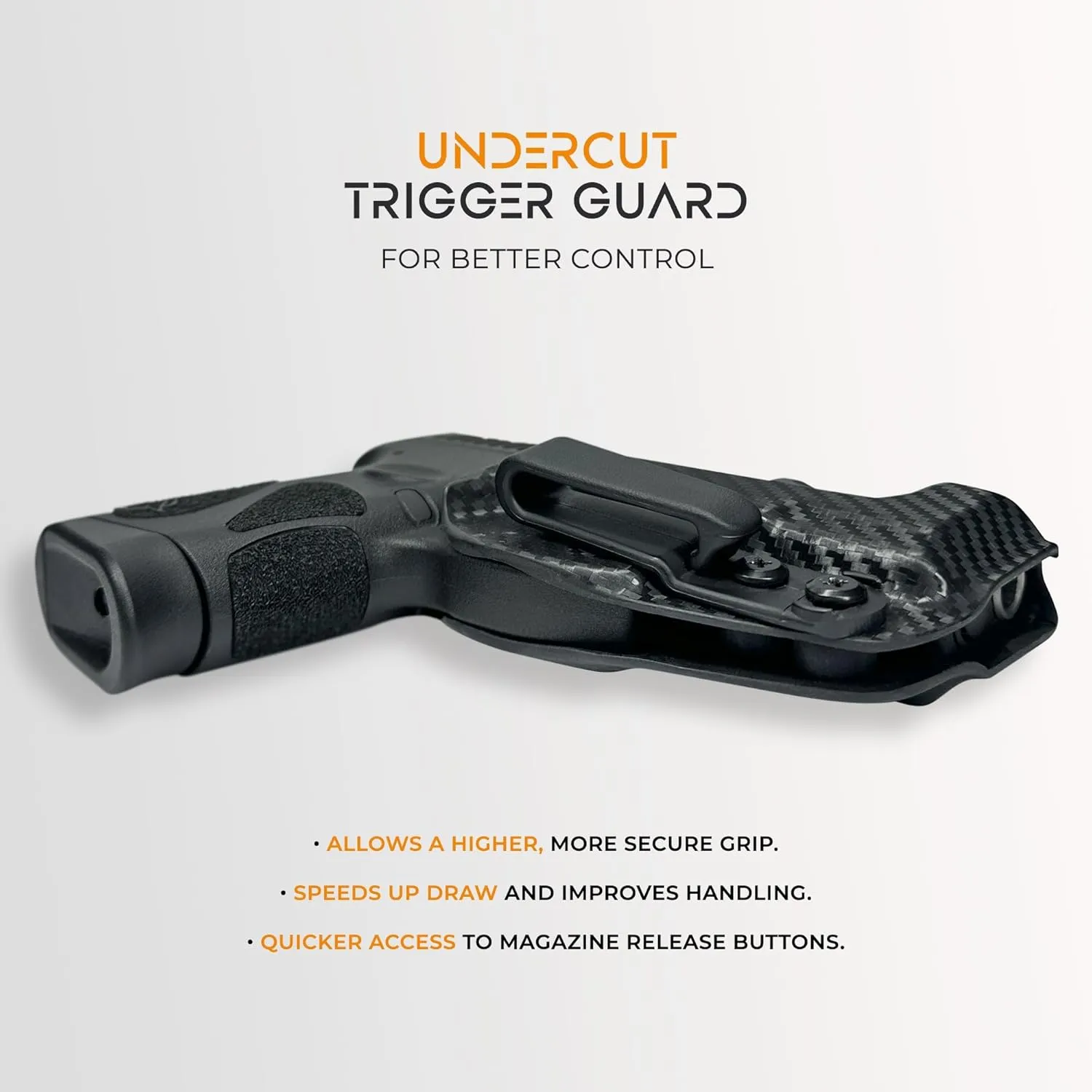 IWB Sub Minimal Tuckable Holster Fits GL 19 Inside Waistband Kydex Gun Holster American Made Durable Lightweight Concealed Carry Gear
