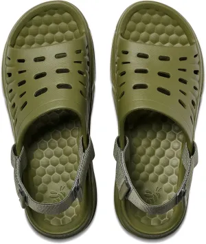 Joybees Mens Trekking Slide Sandals with Backstrap, Athletic Sport Shoes, Hiking, Camping, Water Resistant