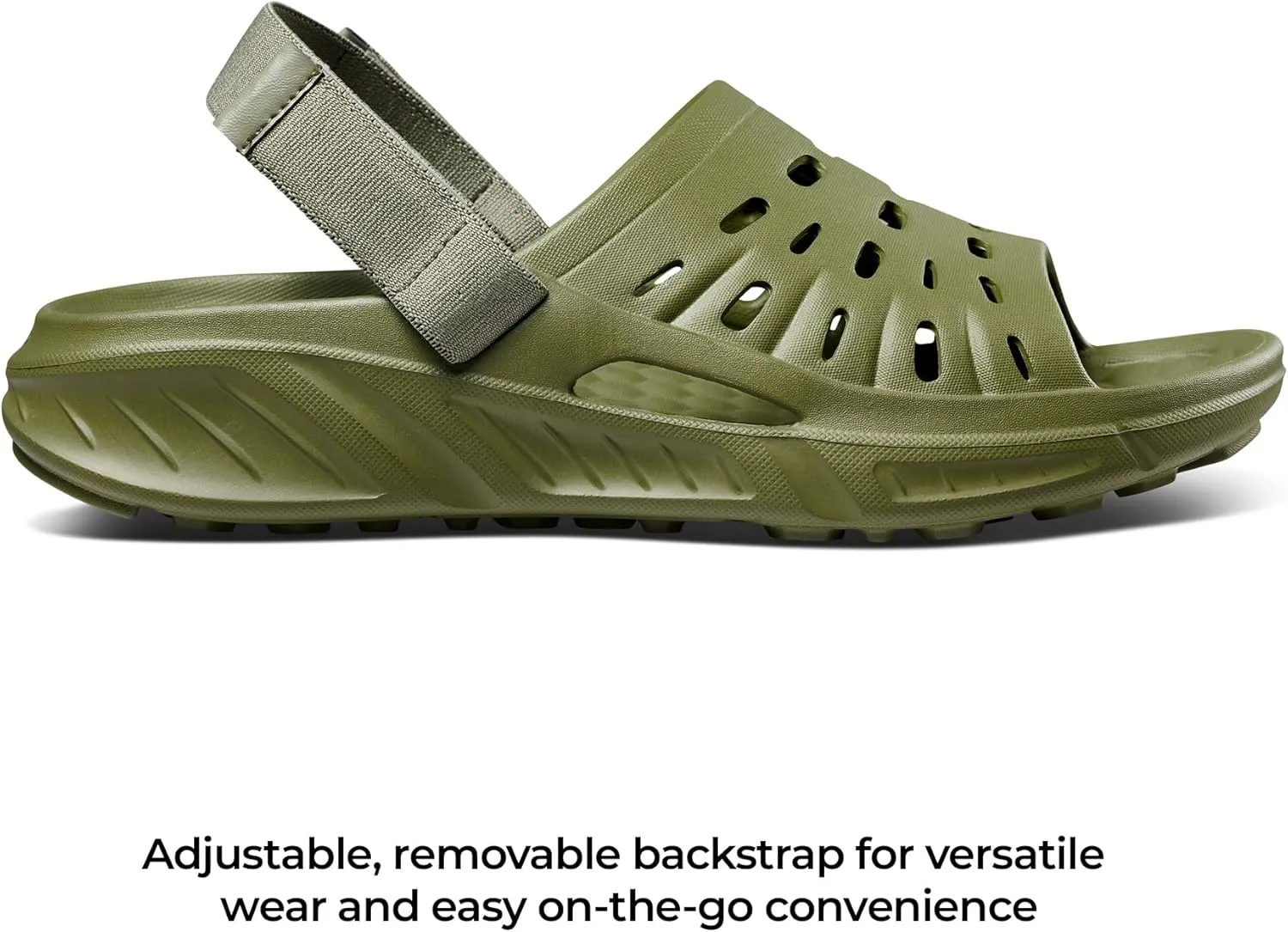 Joybees Mens Trekking Slide Sandals with Backstrap, Athletic Sport Shoes, Hiking, Camping, Water Resistant