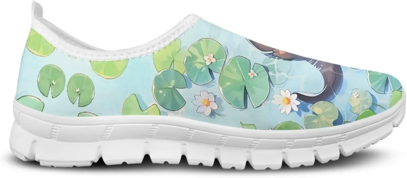 JoyLamoria Bright Blossom Walking Shoes Travel Clog Slip on Causal Loafer with Floral Print Fashion Sneakers for Men Women