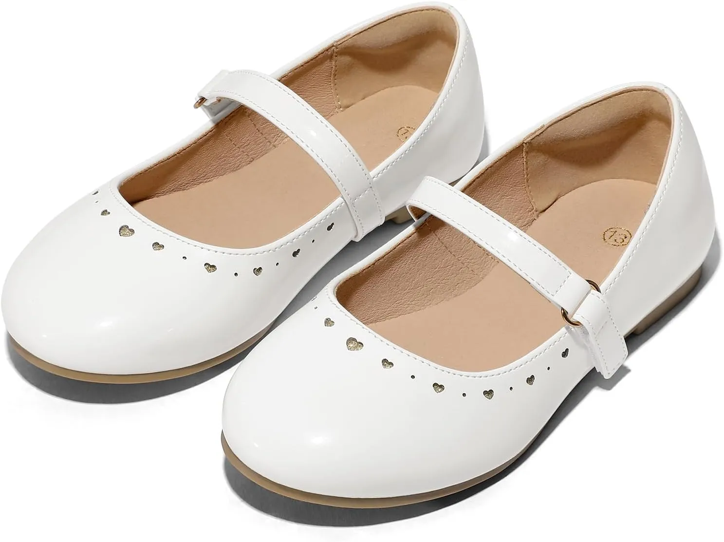 K KomForme Girl's Ballet Flats Non-Slip Soft Mary Jane Walking Party Dress Shoes for Toddler/Little Kid/Big Kid