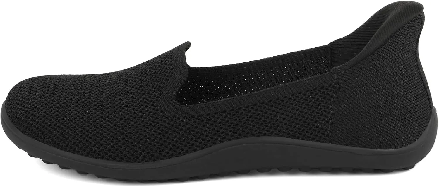 KBZone Women's Wide Toe Box Slip on Flats Shoes Comfortable Round Toe Mesh Loafers Walking Shoes