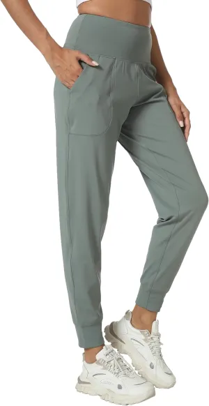 Kcutteyg Womens Joggers with Pockets, Lightweight Quick Dry Athletic Workout Soft Pants for Gym, Yoga, Running