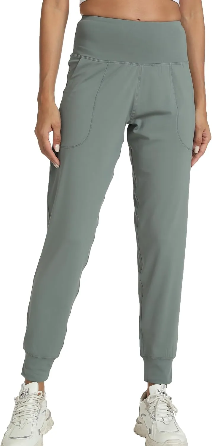 Kcutteyg Womens Joggers with Pockets, Lightweight Quick Dry Athletic Workout Soft Pants for Gym, Yoga, Running