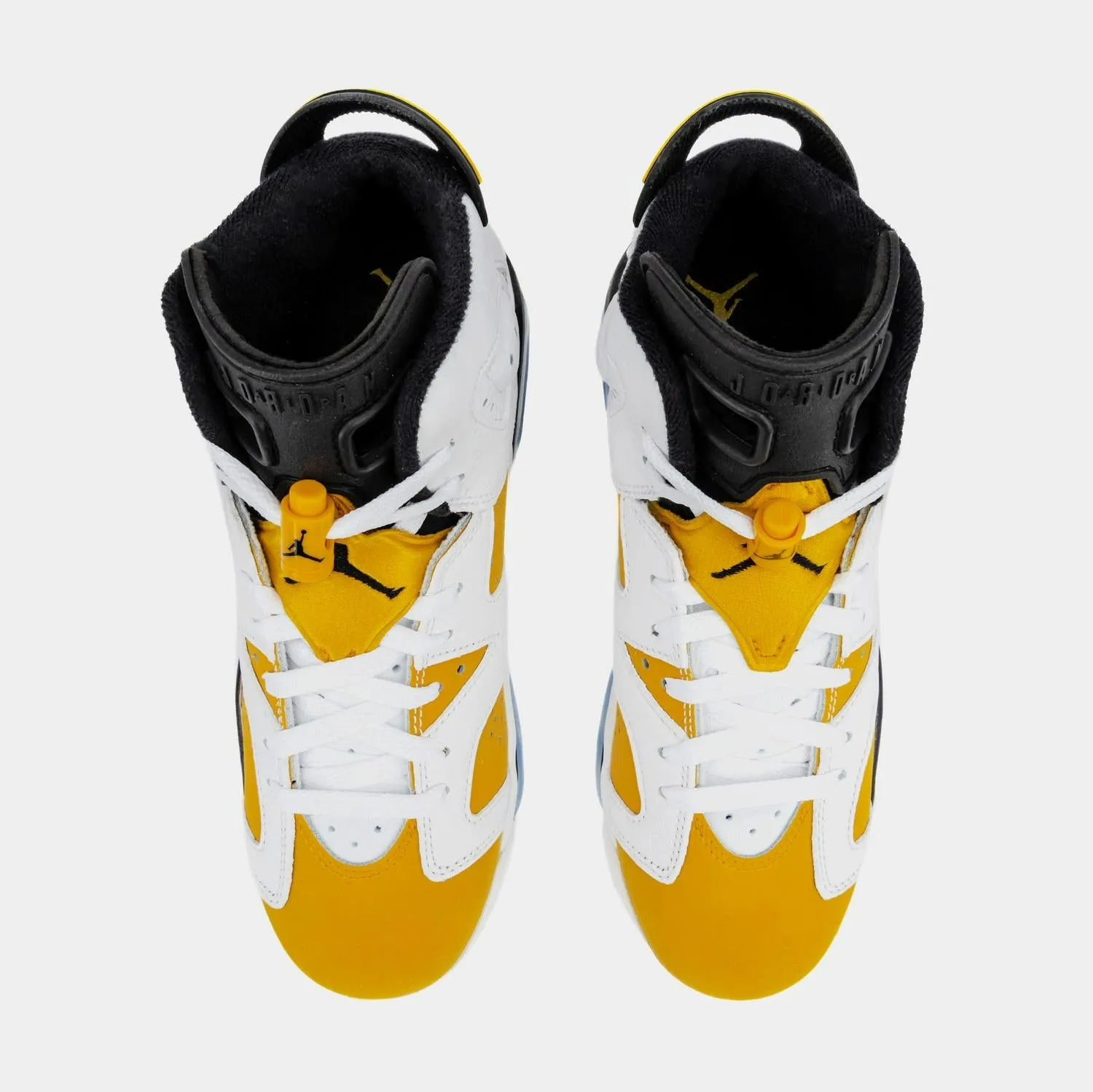 Kids Nike Air Jordan 6 Retro GS White Yellow Ochre Black Shoe Sneaker Trainer