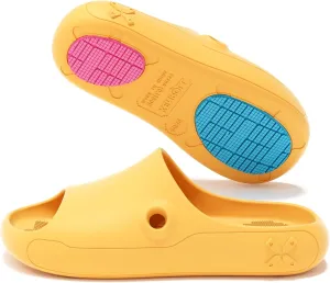 Kids Shower Shoes, Non Slip Slide Sandals, Summer Lightweight Slippers for Indoor Bath Beach Pool
