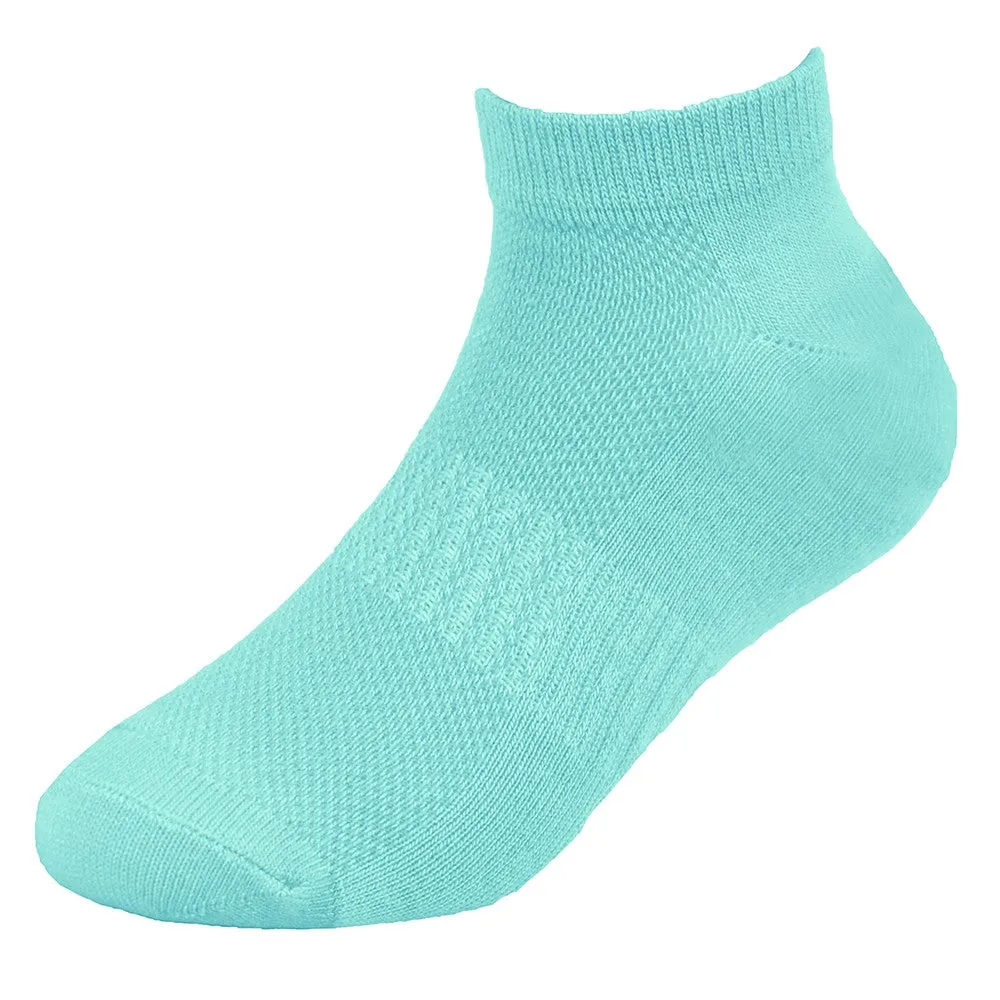 Ladies 3 Pack 825A Bamboo Pastel Trainer Socks / Arch Support & Ventilated Top-MULTI COLOUR