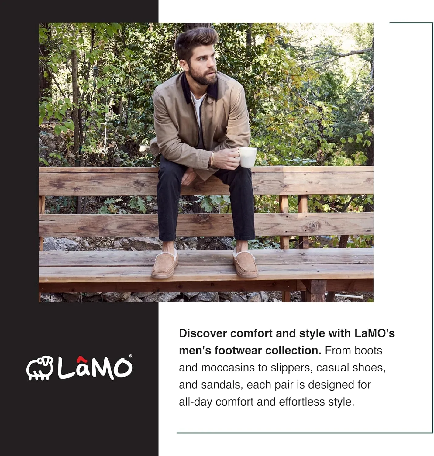 Lamo Men's Edward Men’s Scuff Slippers - Premium Suede Upper, Ortholite Foam Footbed with Australian Sheepskin, Stylish House Shoes for Men- NEW Upgraded Men's Scuff