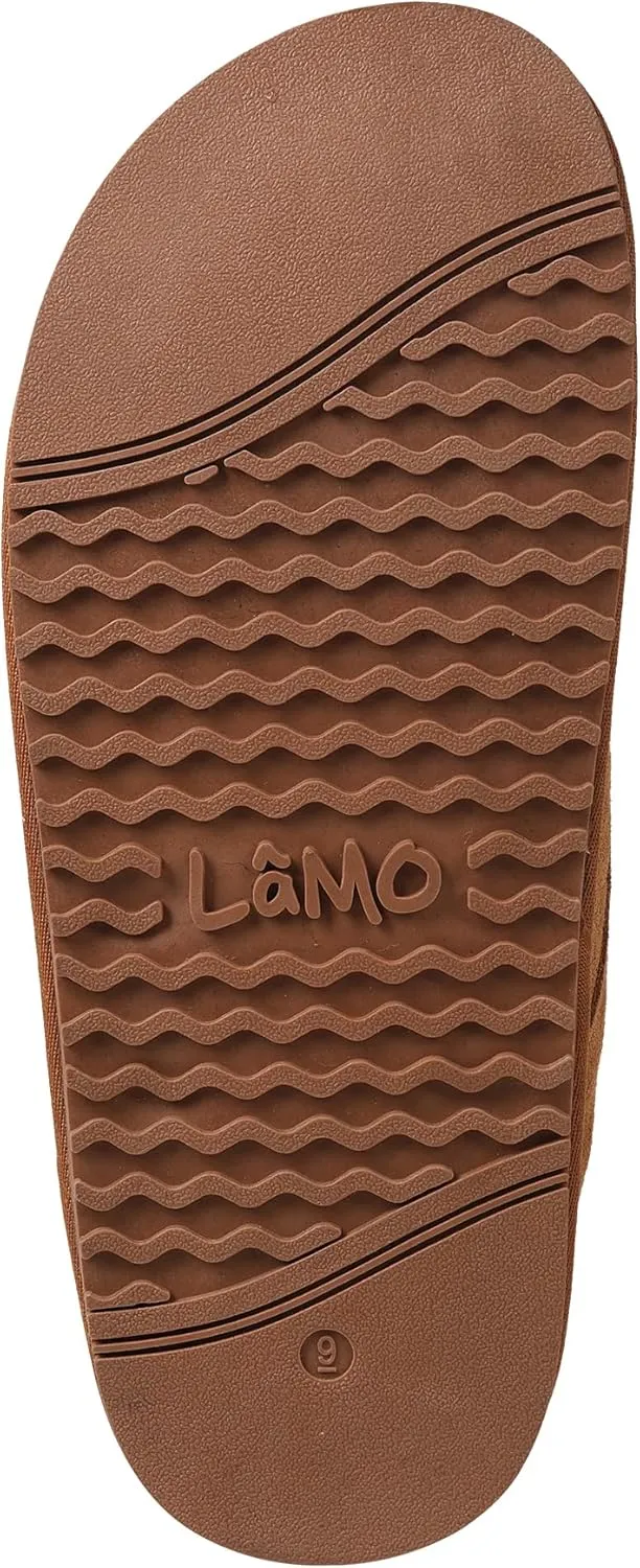 Lamo Men's Edward Men’s Scuff Slippers - Premium Suede Upper, Ortholite Foam Footbed with Australian Sheepskin, Stylish House Shoes for Men- NEW Upgraded Men's Scuff