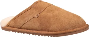 Lamo Men's Edward Men’s Scuff Slippers - Premium Suede Upper, Ortholite Foam Footbed with Australian Sheepskin, Stylish House Shoes for Men- NEW Upgraded Men's Scuff