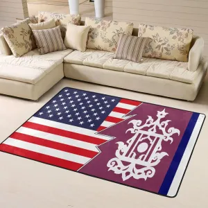 Late 19th Century Flag of Sulu and America Area Rug 4x6 Feet Rugs for Living Room Bedroom Soft Indoor Floor Rug Non-Slip Carpet