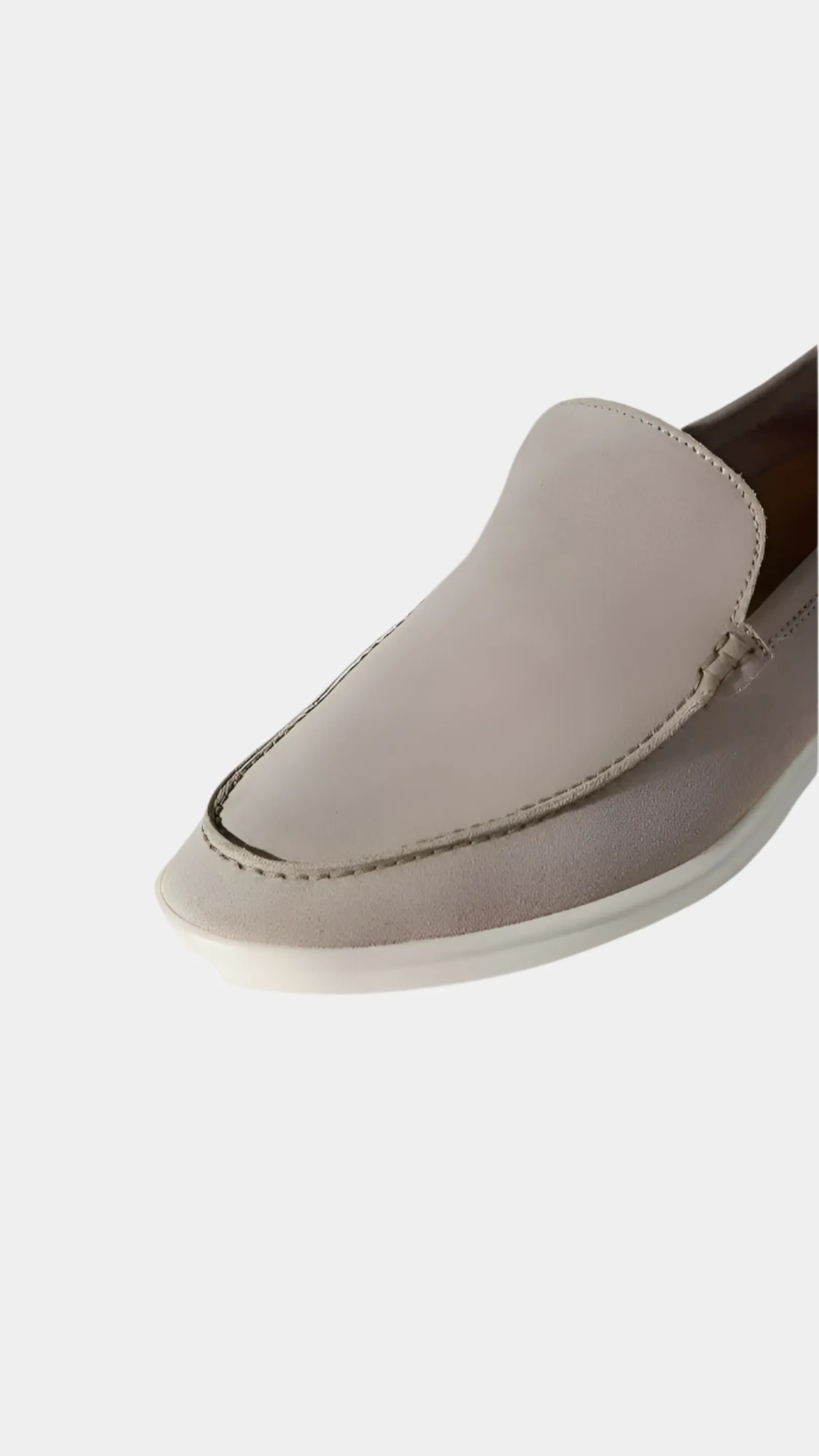 Light Grey Luxury Loafers - Arvenis Co.