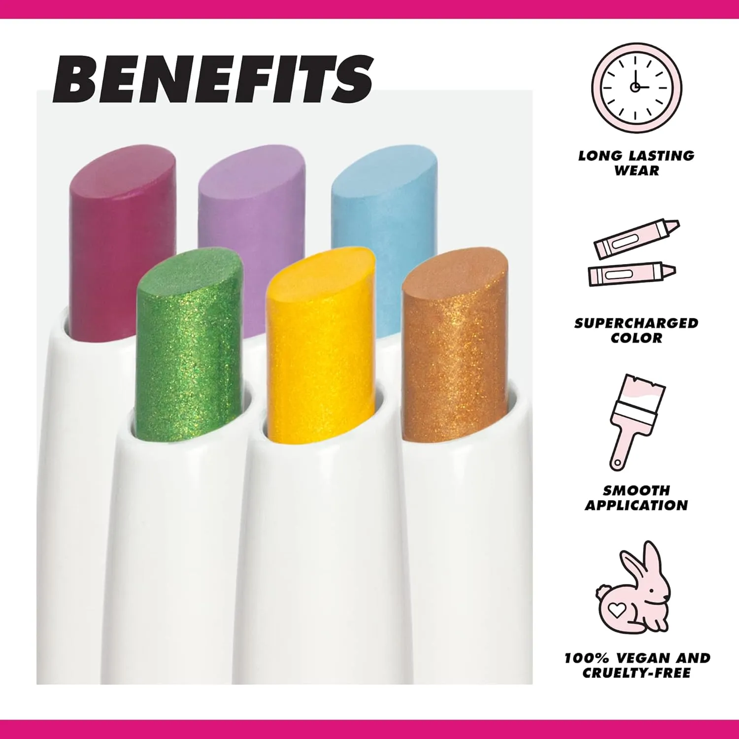 Lime Crime Electric Slide Eyeshadow & Brush Stick, Whatever - Lightweight 2-in-1 Eyeshadow Smudge Stick with Angled Brush for Long Lasting & Natural Color or Glow - Vegan & Cruelty-Free