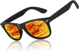 LINVO Polarized Sunglasses for Men Driving Sun glasses Shades 80's Retro Style Design Square