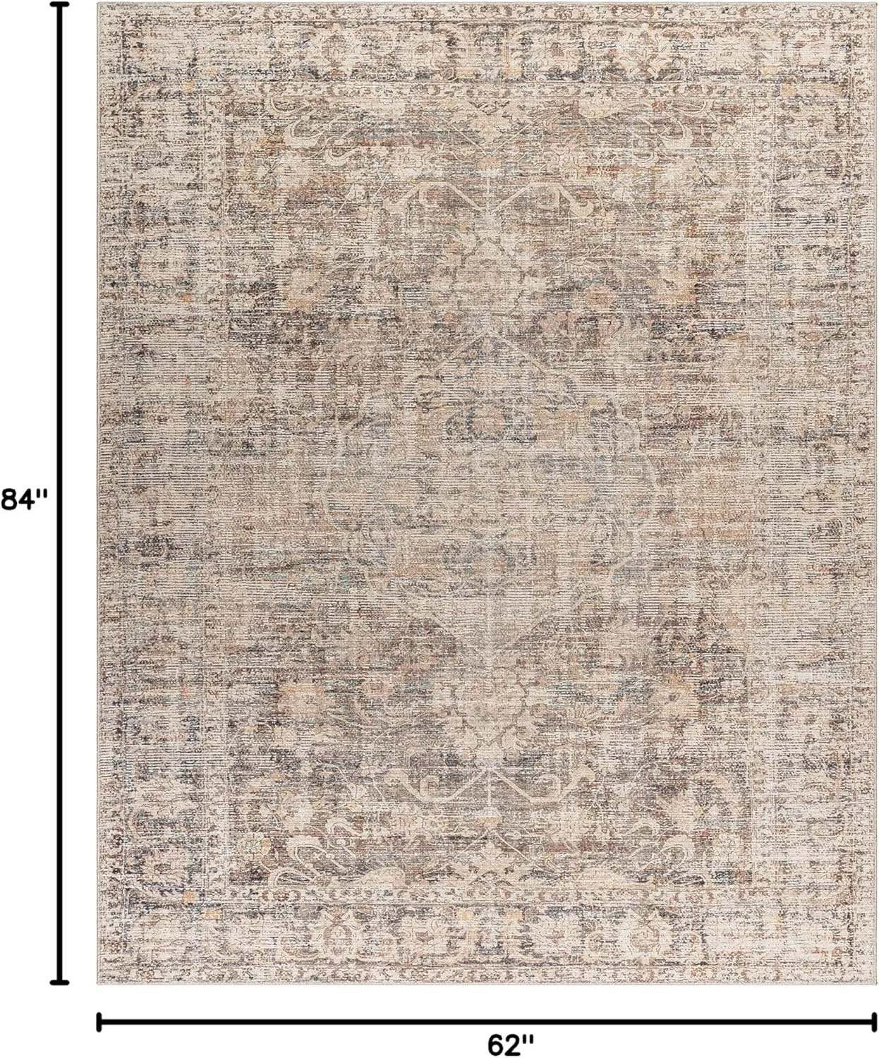 Livabliss x Becki Owens Marlene Area Rug, 5'3" x 7', Dark Brown