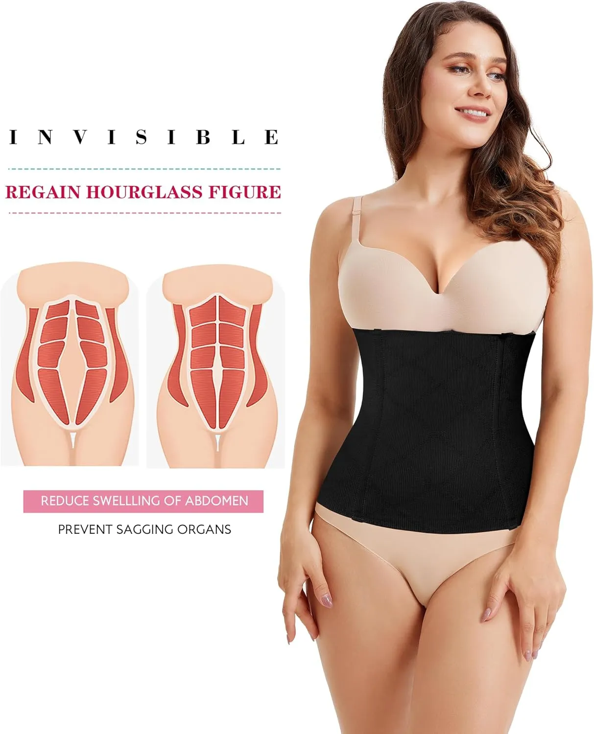 LODAY 2 in 1 Postpartum Recovery Belt,Body Wraps Works for Tighten Loose Skin