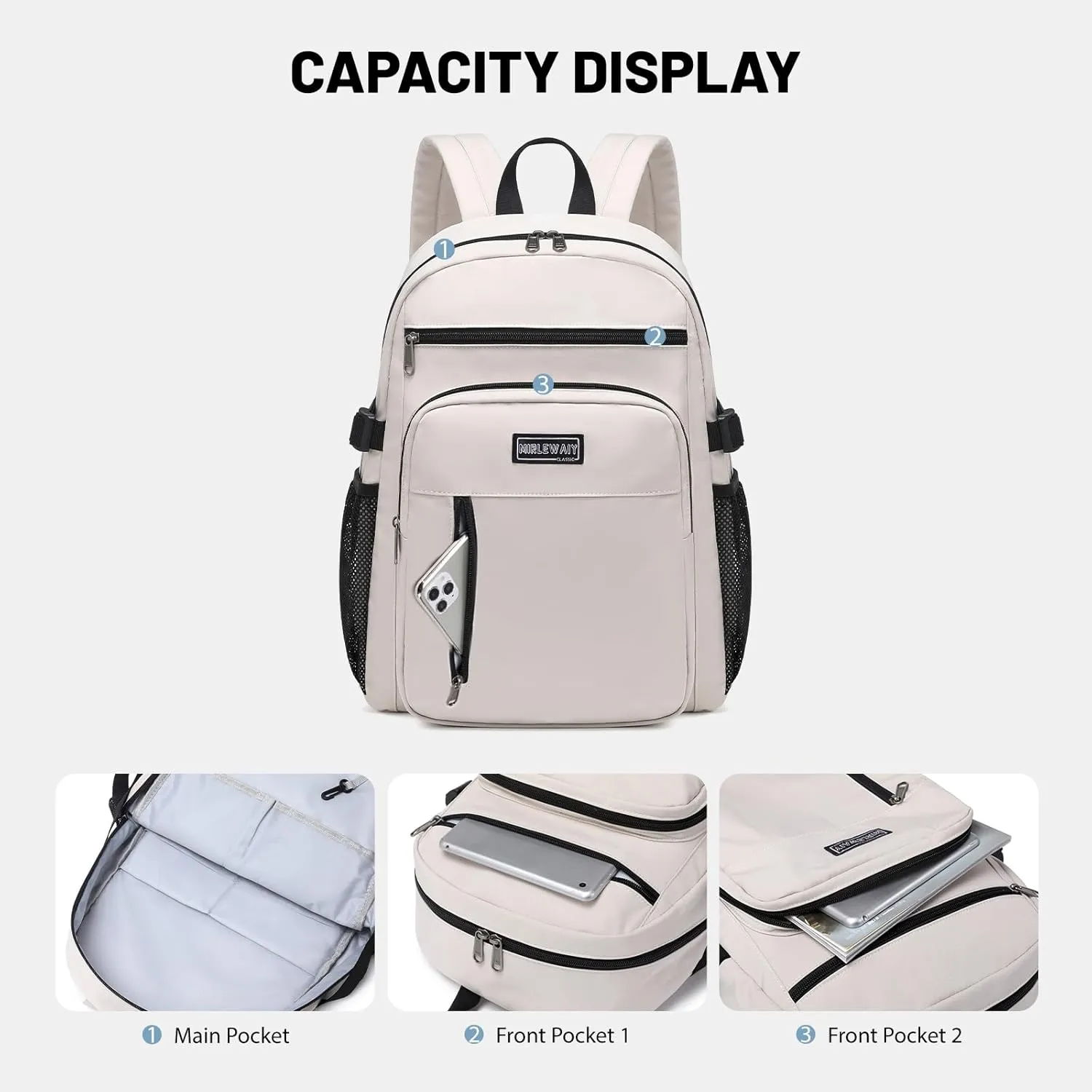 Lohol Lightweight Backpack for Teen Boys, Durable Galaxy Bookbag with 7 Pockets for School Travel (Dark Blue)