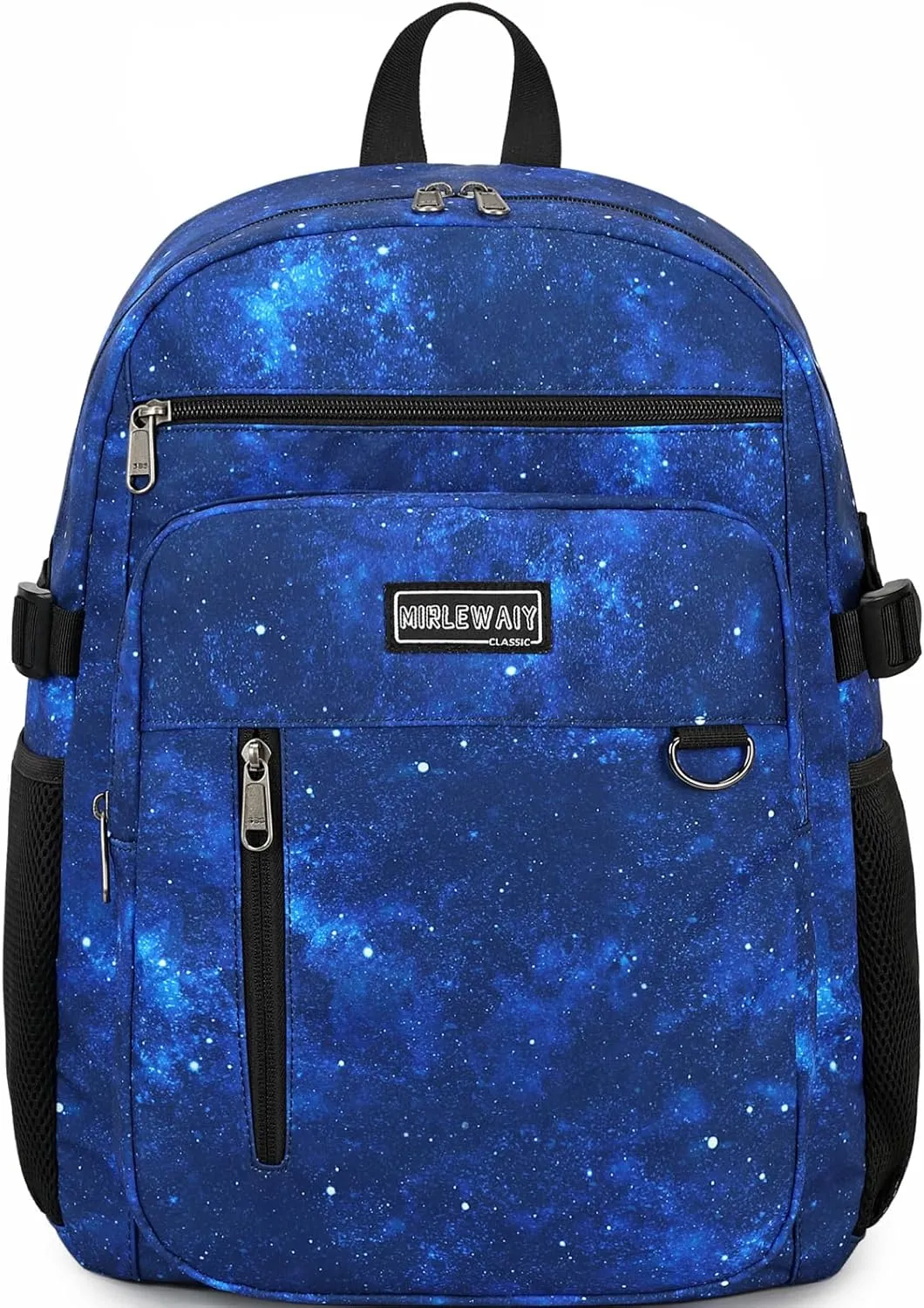 Lohol Lightweight Backpack for Teen Boys, Durable Galaxy Bookbag with 7 Pockets for School Travel (Dark Blue)