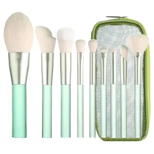 Makeup Brushes with Organizer Bag, 9 Pcs Synthetic Premium Powder Foundation Brush,Contour Concealer Eyeliner Eyeshadow Blending Brushes for Makeup,Gifts for Mom