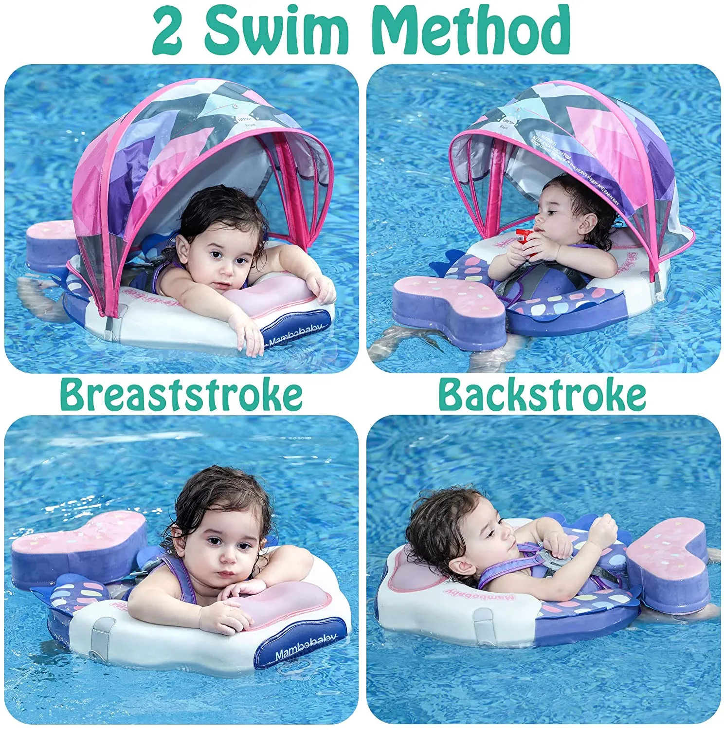 Mambobaby Float with Canopy and Tail Colorfish