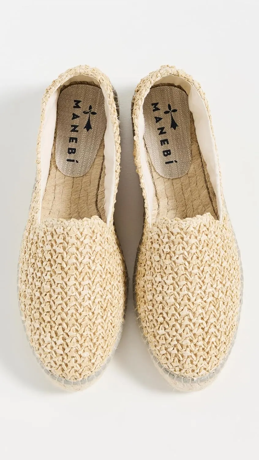 Manebi Women's Flat Raffia Espadrilles