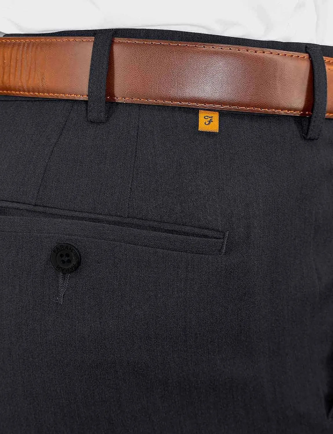 Men's 4 Way Stretch Trousers Classic Flat Front, Moisture Wicking & Soft Touch