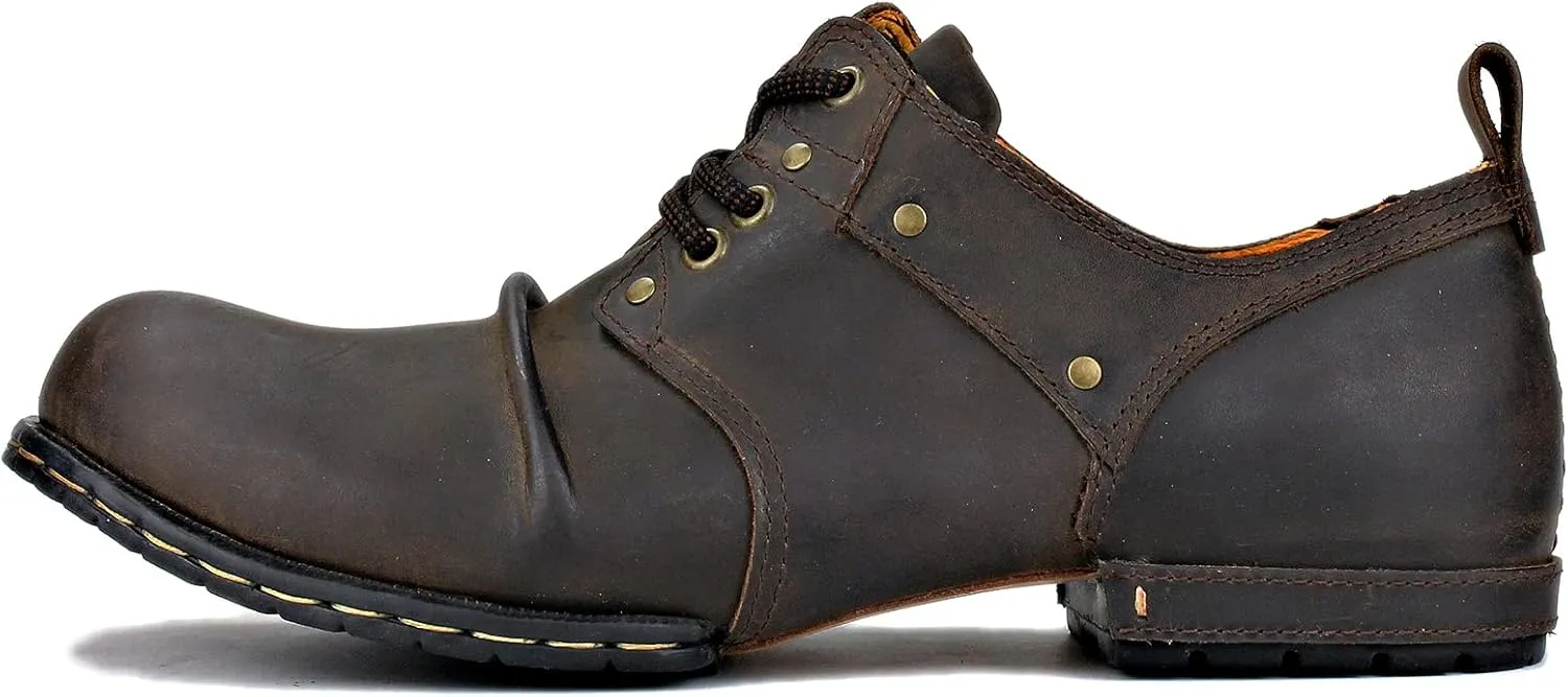 Men's Chukka Boots Motorcycle Casual Leather Dress Ankle Boot for Men Fashion 6015-1-B