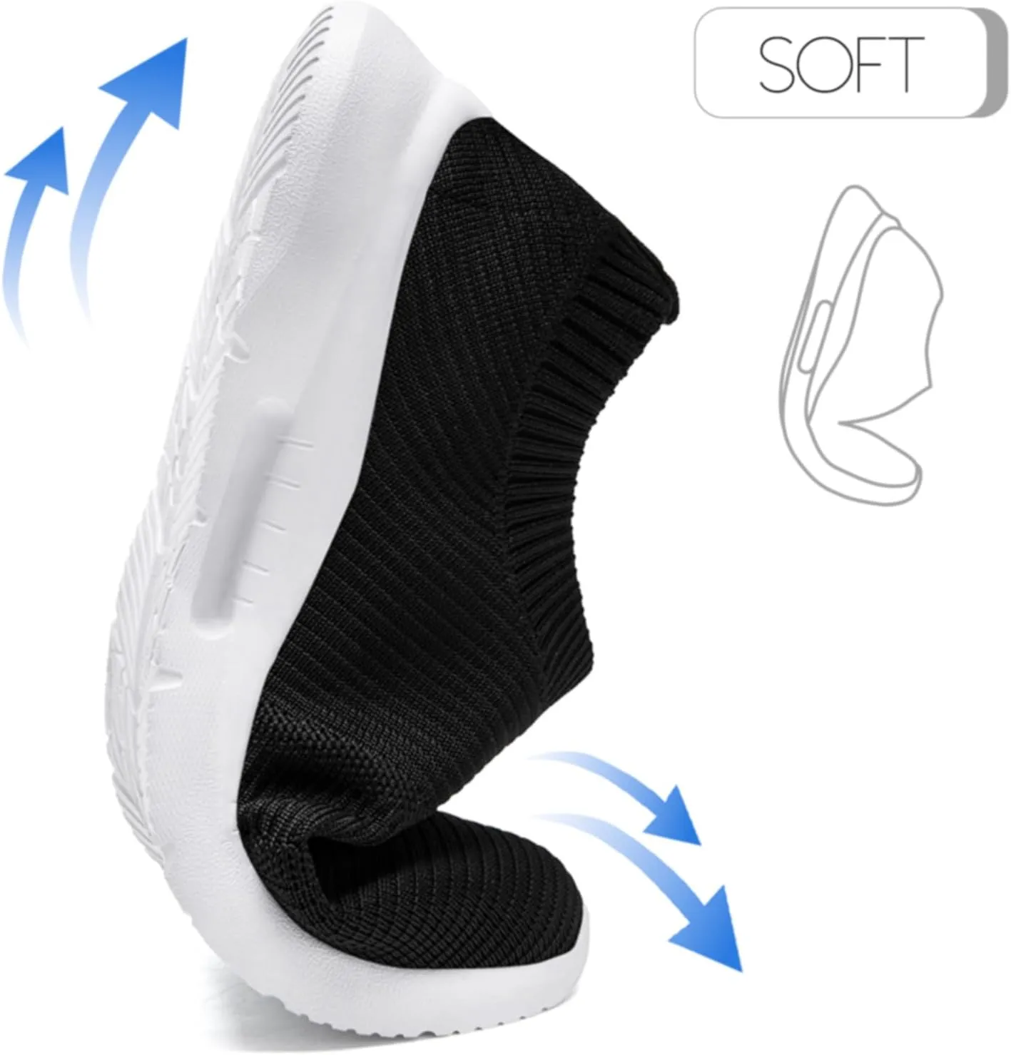 Mens Slip on Shoes Tennis Sports Sneakers Lightweight Casual Dress Summer Beach Slippers