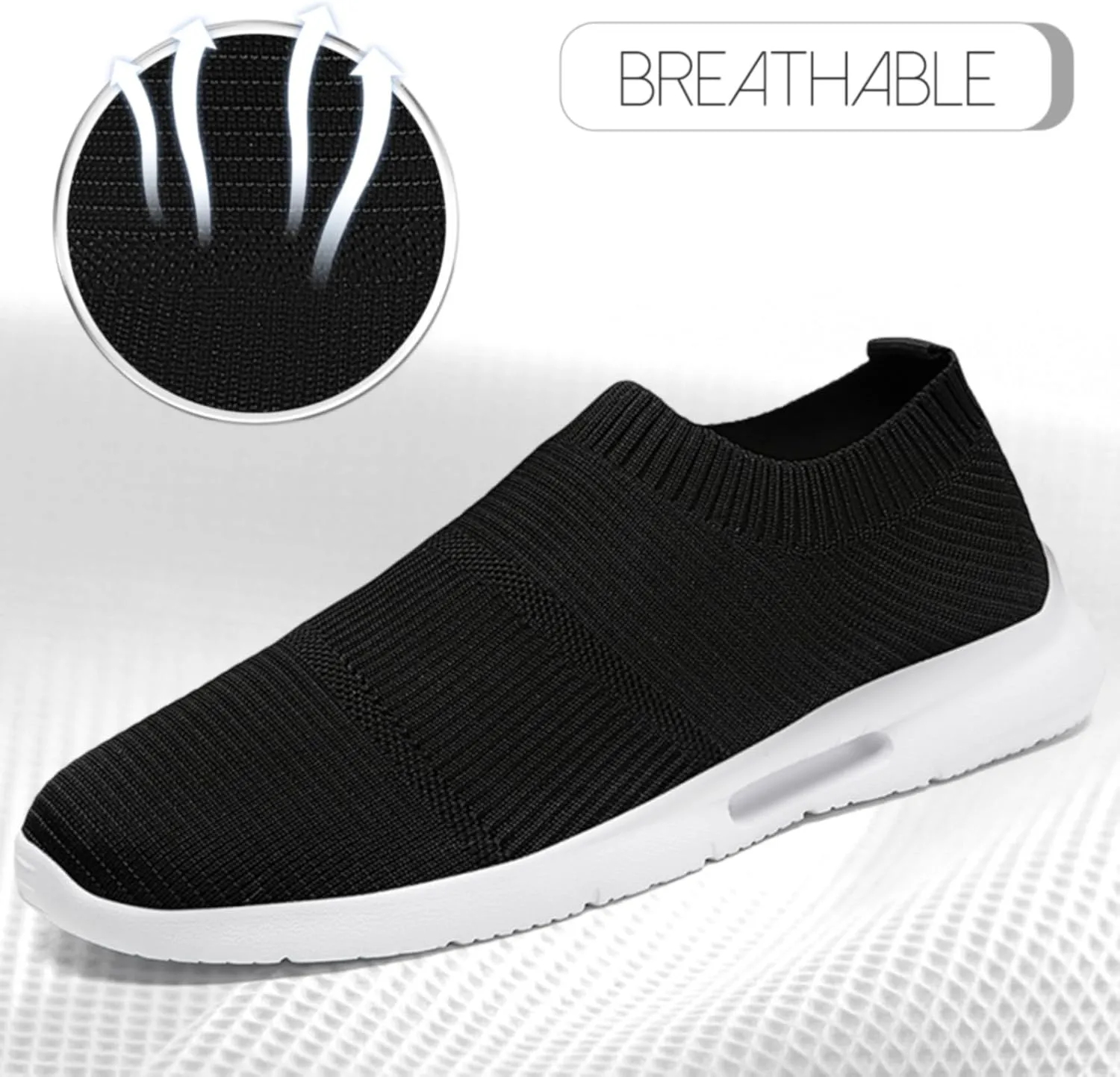 Mens Slip on Shoes Tennis Sports Sneakers Lightweight Casual Dress Summer Beach Slippers
