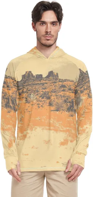 Mens Sun Hoodie Shirts UV Protection Long Sleeve Lightweight UPF 50  Rash Guard UV Shirts