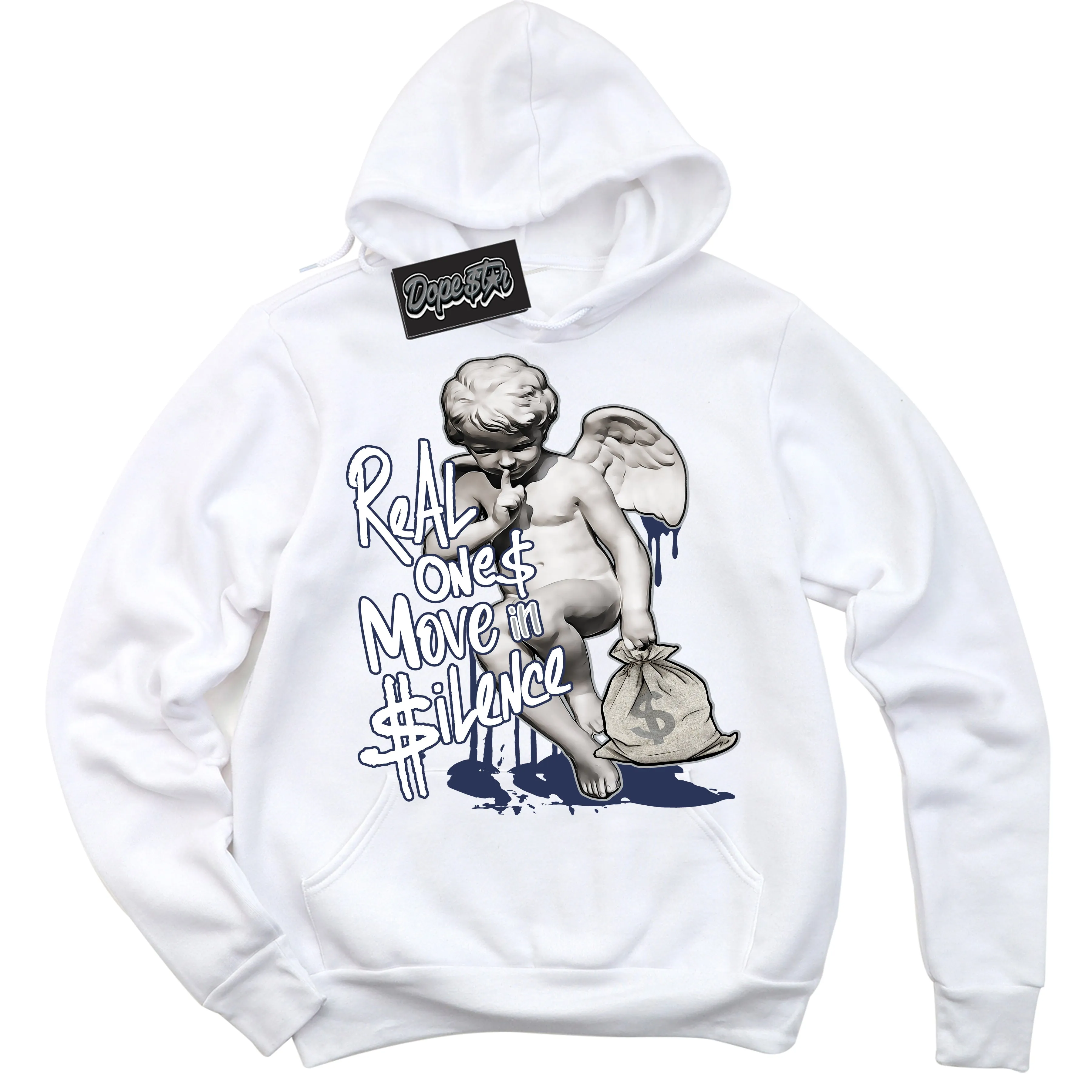 Midnight Navy 3s Sneaker Hoodie Real Ones Cherub Graphic