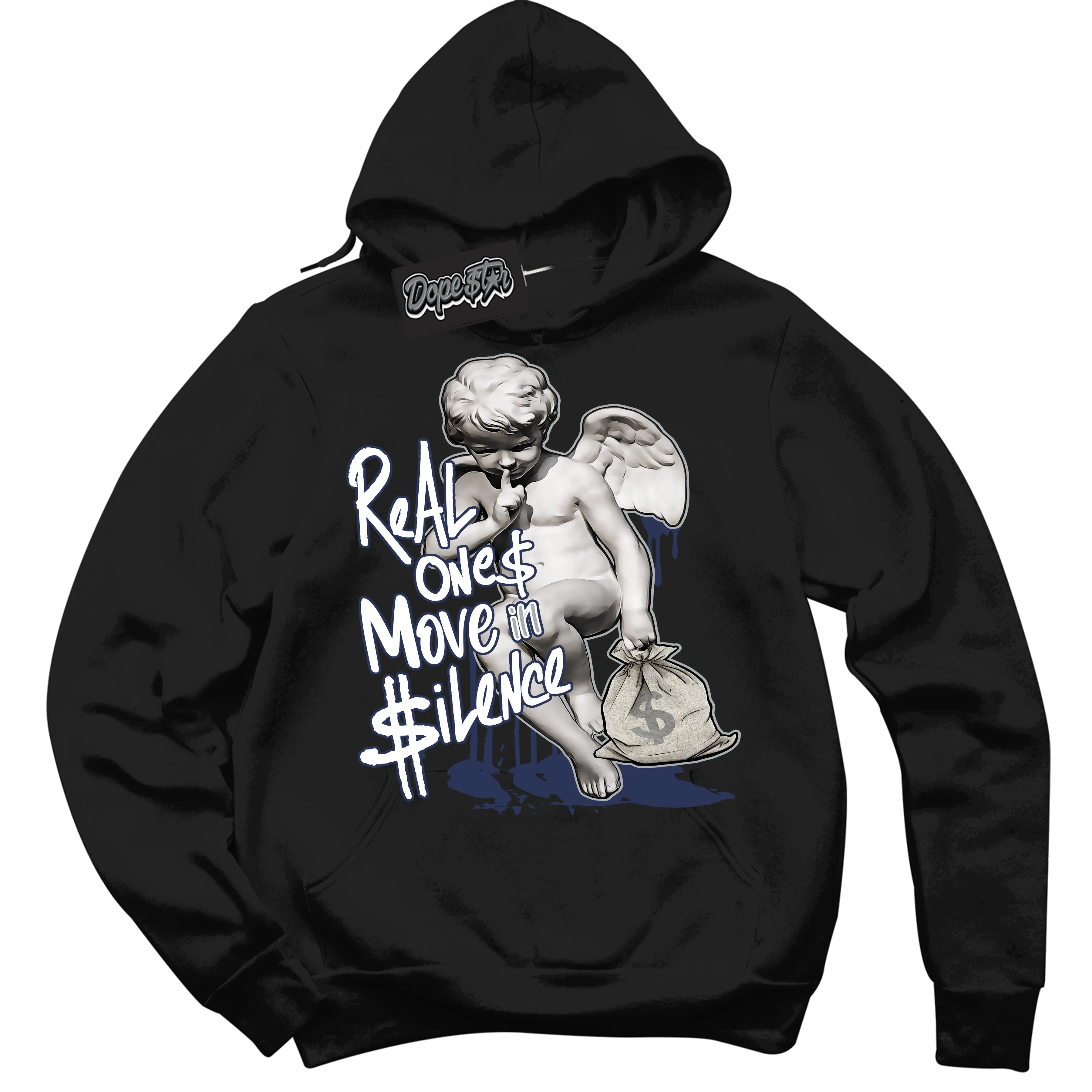 Midnight Navy 3s Sneaker Hoodie Real Ones Cherub Graphic