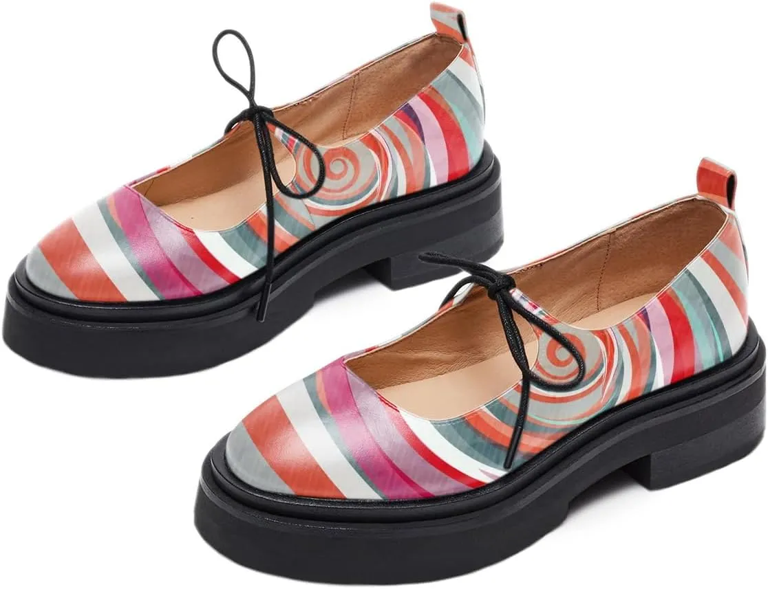 Milooey shoes Women's Fashion Round Toe Platform Mary Janes Cute Lace Up Chunky Heel Pumps Uniform Dress Party School Daily Shoes Size 4-16 Us
