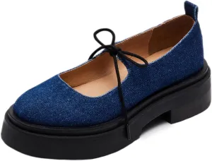 Milooey shoes Women's Fashion Round Toe Platform Mary Janes Cute Lace Up Chunky Heel Pumps Uniform Dress Party School Daily Shoes Size 4-16 Us