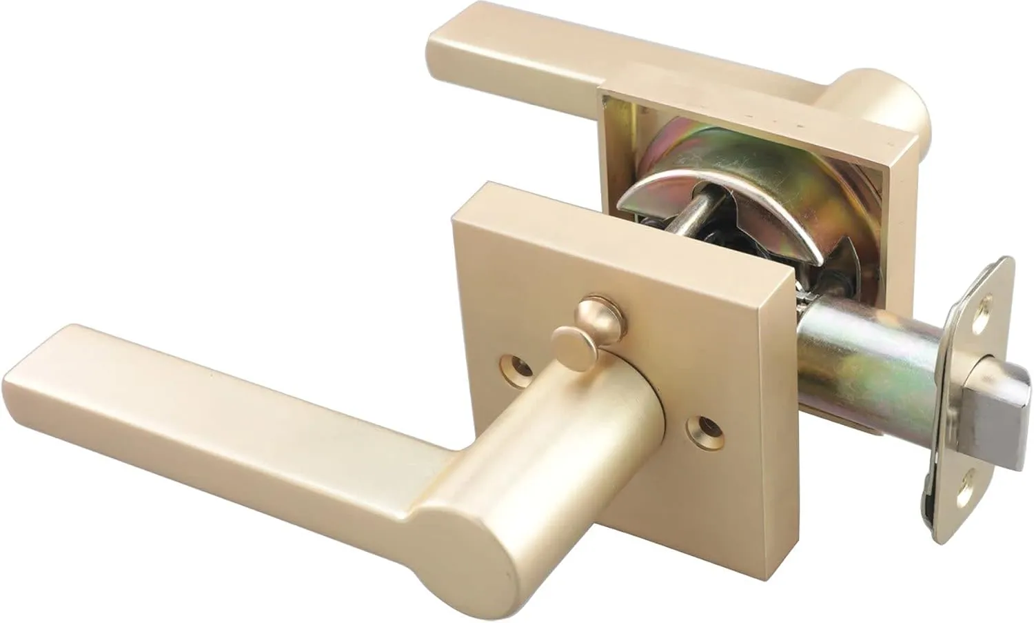 Miseno MLK3022 Lorton Flat Bar Privacy Door Lever Set - Polished Chrome
