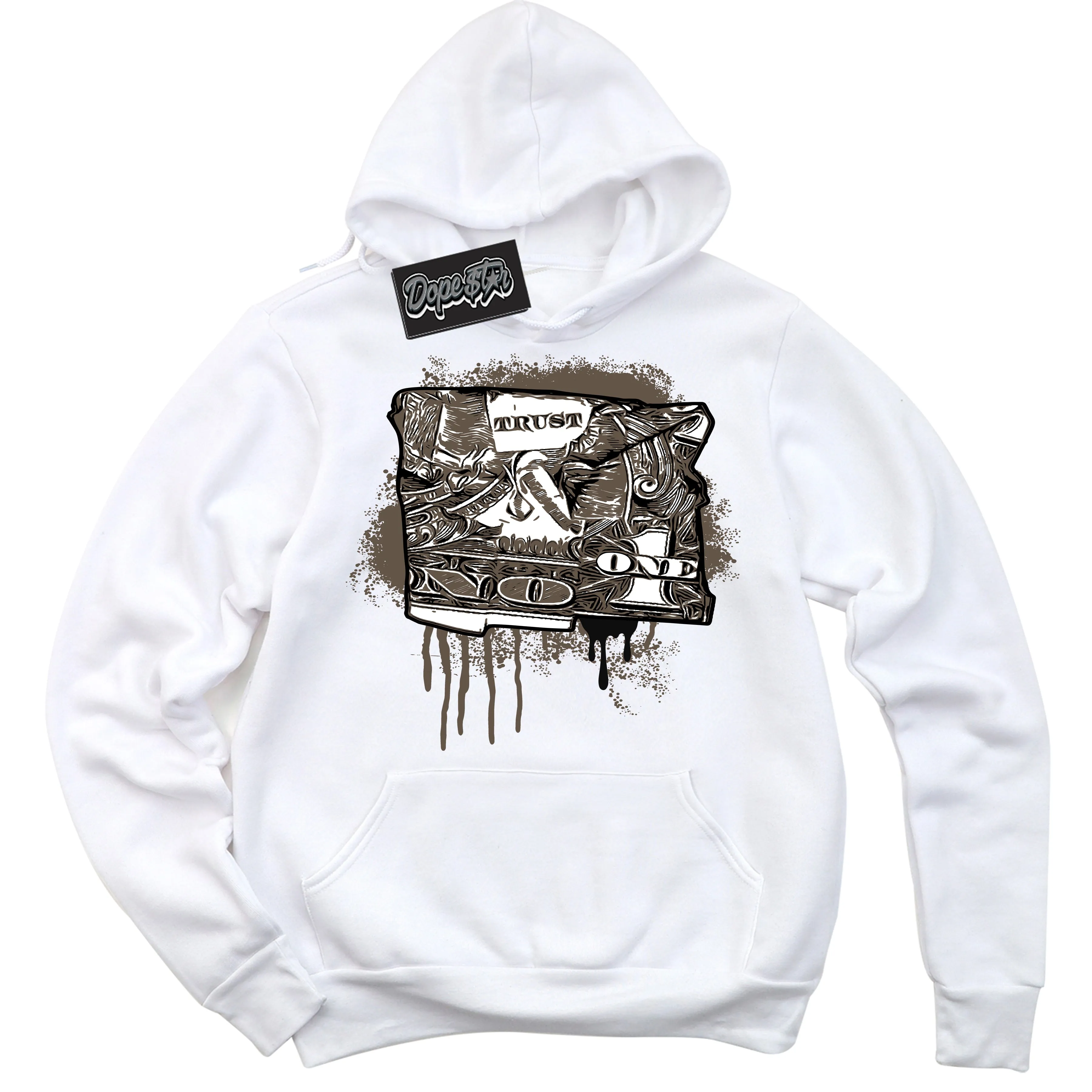 Mocha Palomino 1s Sneaker Hoodie Trust No One Dollar Graphic