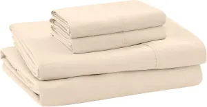 Modern Threads Soft Microfiber Solid Sheets - Luxurious Microfiber Bed Sheets - Includes Flat Sheet, Fitted Sheet with Deep Pockets, & Pillowcases Egg Shell Full